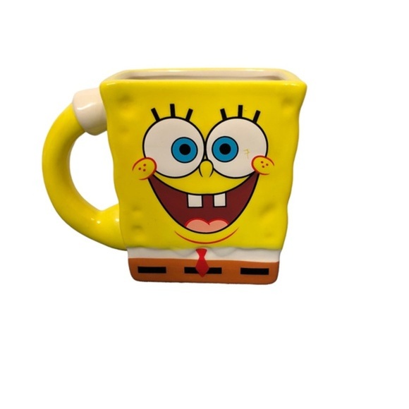 Nickelodeon‎ Spongebob squarepants yellow ceramic coffee mug new - Picture 2 of 11